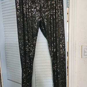 Black Sequin Leggings